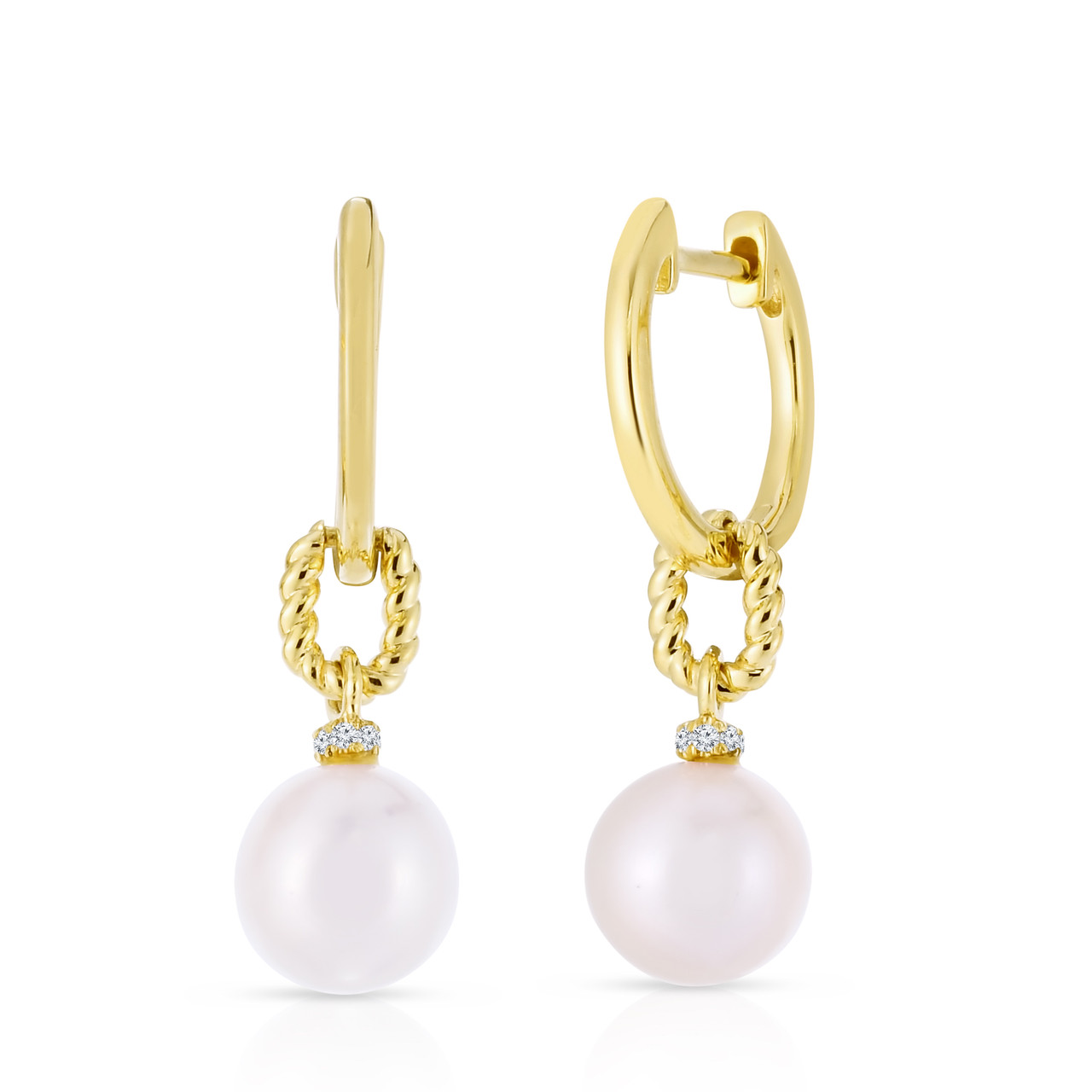 Freshwater Cultured Pearl Drop Earrings, 14K Yellow Gold | Pearl Jewelry  Stores Long Island – Fortunoff Fine Jewelry